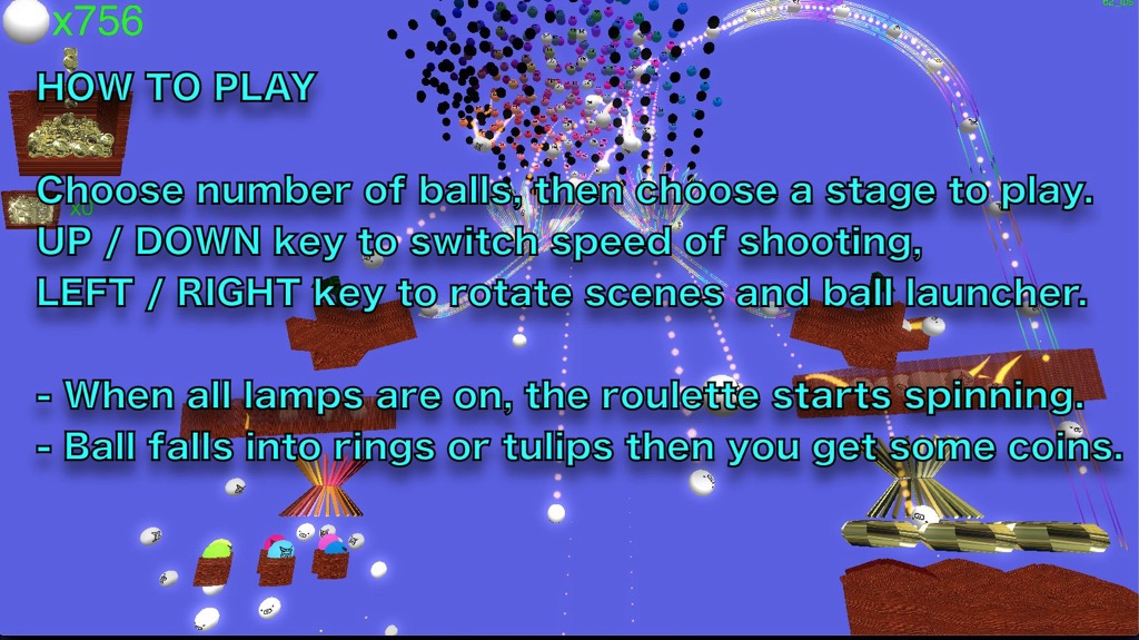 RogaBall in-game instructions shown in English